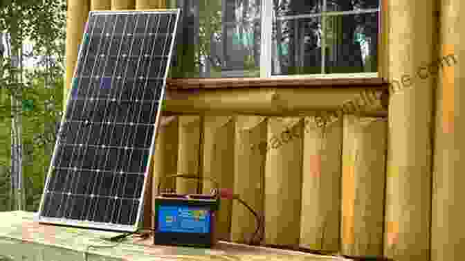 A Cabin With Solar Panels And A Wind Turbine, Symbolizing Off Grid Living DIY Solar Charger For Electric Car: Learn To Install Own Solar Panel Charger To Power Your Car: (Energy Independence Lower Bills Off Grid Living) (Self Reliance Solar Energy 2)