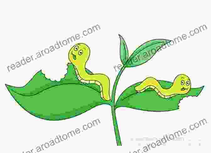 A Colorful And Playful Illustration Of A Worm Eating A Leaf Hungry For Worms (Seasons Around Me)