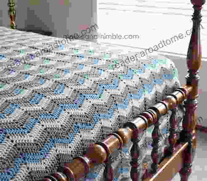 A Crochet Bedspread With A Chevron Pattern Bedspread Crochet: A Collection Of Modern Bedspreads Crochet: Crochet For Beginners