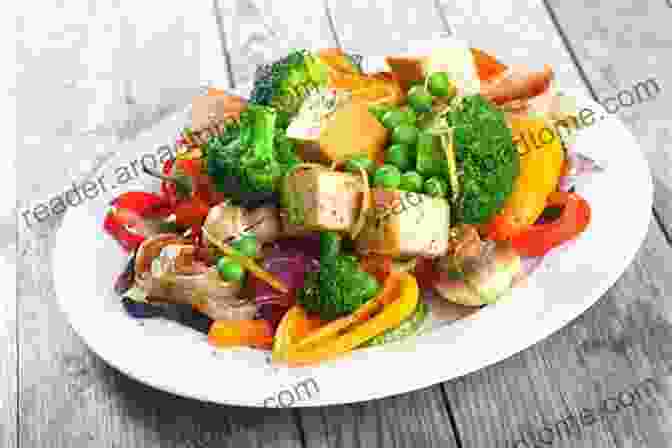 A Vibrant And Flavorful Salad, Showcasing Fresh Vegetables, Grilled Tofu, And A Zesty Dressing Diet Foods Recipes For Anti Inflammatory: Easy Healthy Cooking Ideas: Diet Foods Recipes For Anti Inflammatory