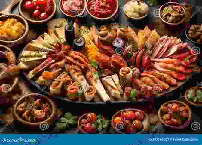 A Vibrant Platter Of Assorted Tapas Dishes, Showcasing The Diverse Flavors Of Spain Spanish Cookbook With Tapas Recipes: A Cookbook: Tapas A Taste Of Spain