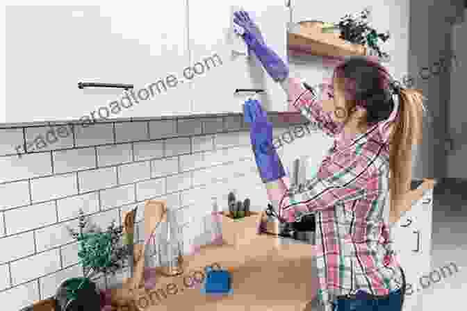 A Woman Cleaning A Kitchen Counter With A Sponge And Detergent Practical Enquire Within A Practical Work That Will Save Householders And Houseowners Pounds And Pounds Every Year Volume I