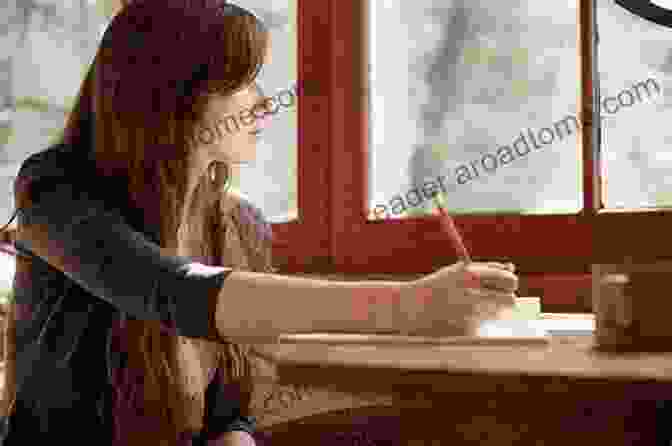 A Woman Writing In A Journal In The Presence Of Absence