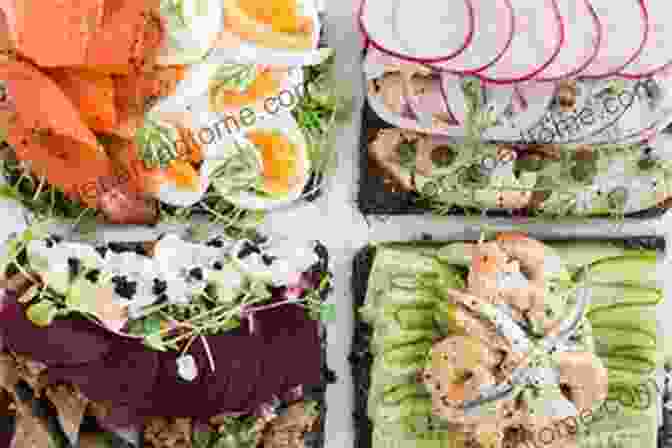 An Elegant Platter Of Smørrebrød, Featuring Open Faced Sandwiches Adorned With Delicate Toppings Nordie S At Noon: The Personal Stories Of Four Women Too Young For Breast Cancer