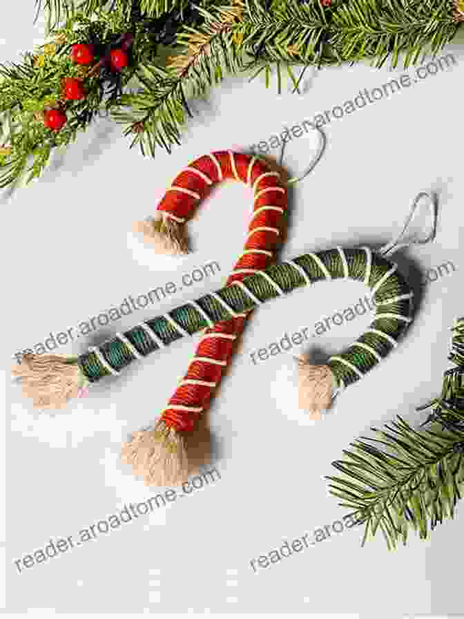 Candy Cane Macrame Awesome DIY Christmas Macrames: Beautiful Macrame Christmas Patterns Tutorial To Make Your Home More Lovely