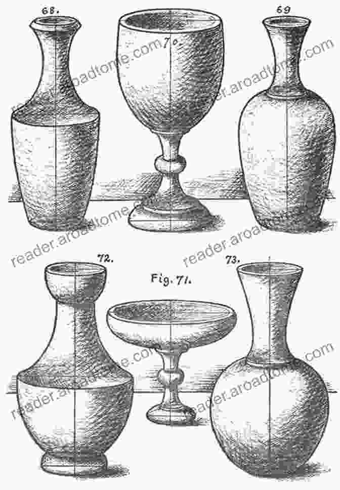 Drawing Of A Vase Demonstrating The Principles Of Volume, Depicting The Three Dimensional Form Through Shading And Contour Lines. Designing Car Interiors: Volume 1 Looking Back And Sketch Techniques