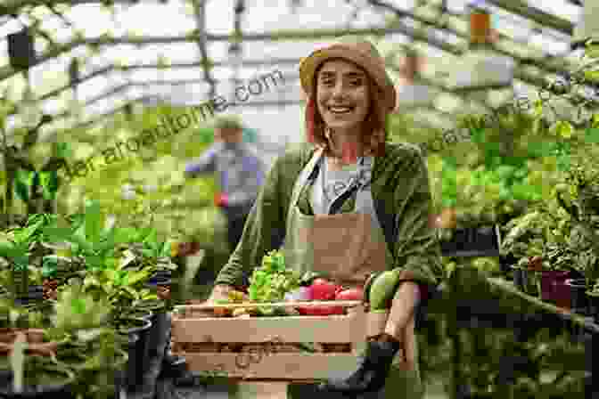 Gardener Collecting Ripe Vegetables From A Vibrant Garden, Surrounded By An Abundance Of Leafy Greens. Growing Green Things