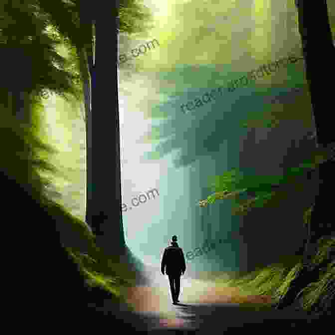 Light In The Deep Forest Book Cover Depicting A Solitary Figure Standing Amidst A Lush Forest, Sunlight Piercing Through The Canopy Light In The Deep Forest