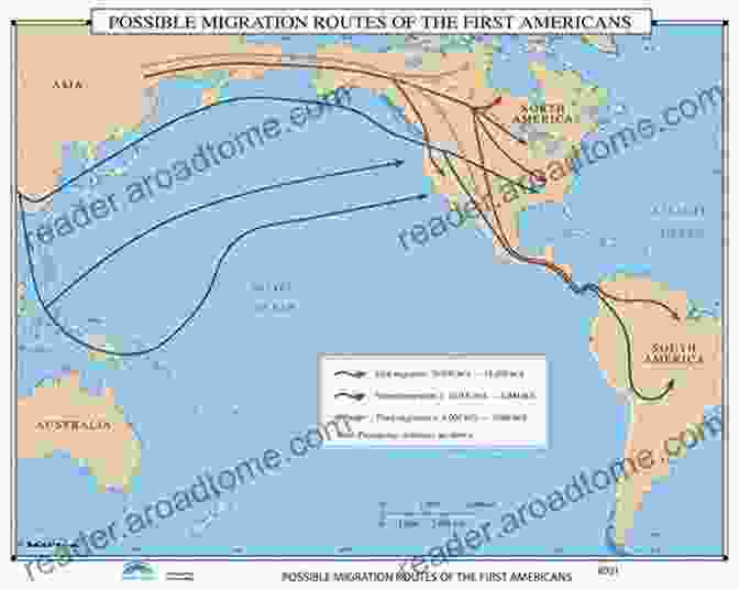 Map Of The Americas Showing Migration Routes Of The First Americans The Life And Times Of The First Americans