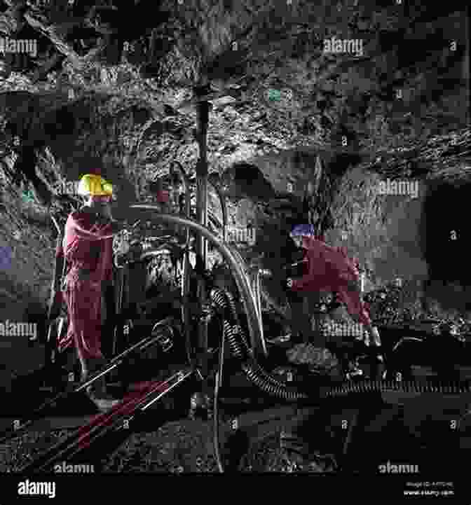 Miners Working In The Underground Gold Mine, Extracting Gold From The Rock My Day At Work In An Underground Gold Mine