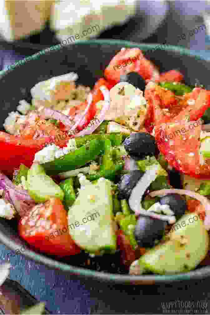 Refreshing Greek Salad Bursting With Flavors And Textures Easy Greek Food Recipes Anyone Can Cook: Mediterranean Diet Cuisine: Easy Greek Recipes For School