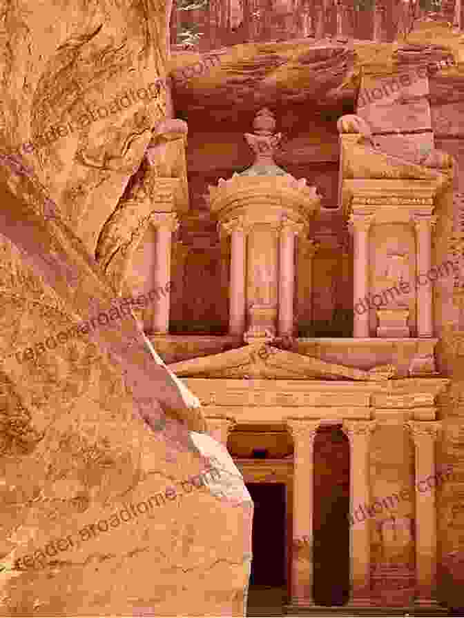 The Ancient Ruins Of Petra, Jordan, Carved Into Towering Rose Colored Cliffs Western Asia (The Great Canadian Adventure)