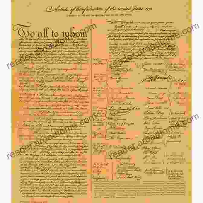 The Articles Of Confederation, A Handwritten Document On Parchment, Representing The First Constitution Of The United States, Later Replaced By The Constitution Foundations Of Freedom: Common Sense The Declaration Of Independence The Articles Of Confederation The Federalist Papers The U S Constitution