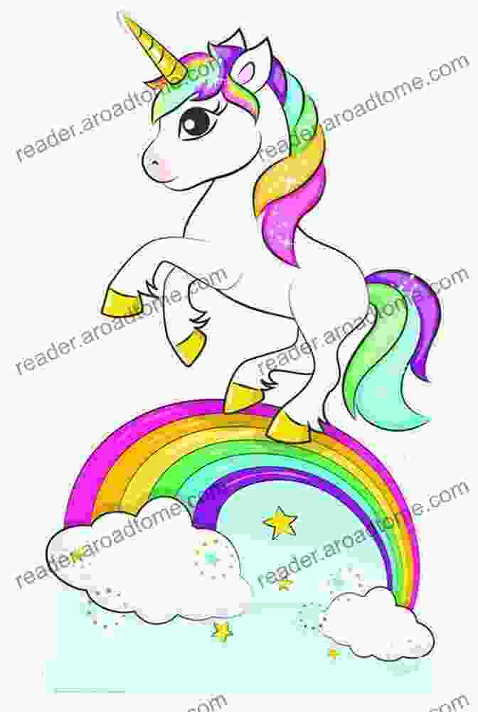 The Rainbow Unicorn Standing Majestically In A Field Of Blooming Flowers The Rainbow Unicorn