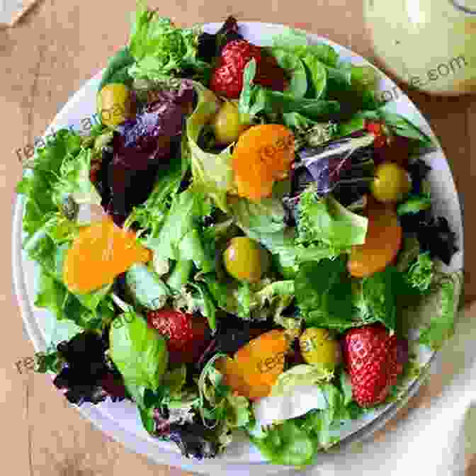 Vibrant Leafy Greens Arranged On A Plate, Showcasing The Foundation Of Flavorful Salads 365 Amazing Leafy Green Salad Recipes: Leafy Green Salad Cookbook The Magic To Create Incredible Flavor